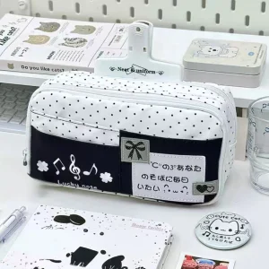 Cute Cat Polka Dot Pencil Case