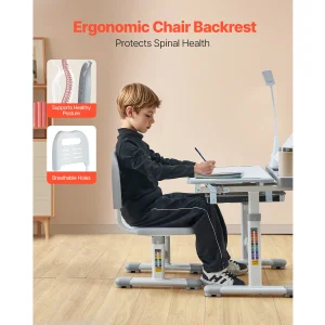 SucceBuy Kids Study Chair and Desk Set with lamp
