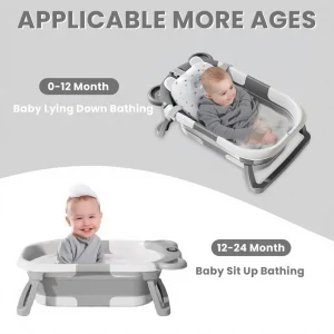 Portable Travel Bathtub, Collapsible Baby Bathtub
