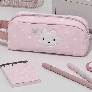 1pc Star Print Embroidery Animal Pencil Case
